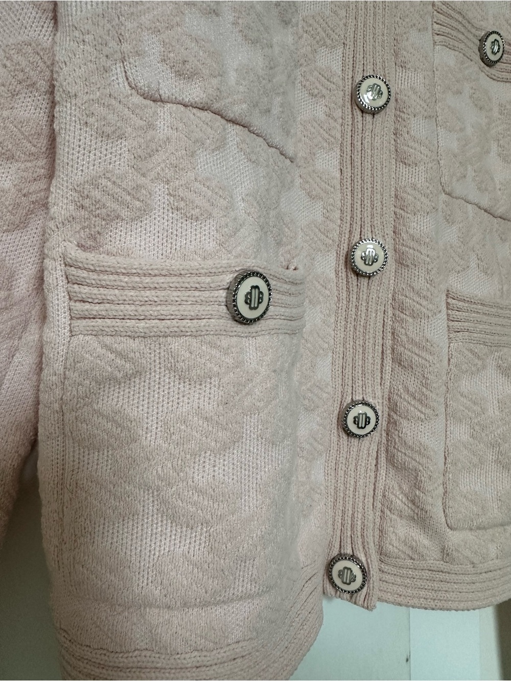 Maje Quilted Button-Front Cardigan - Picture 3 of 5